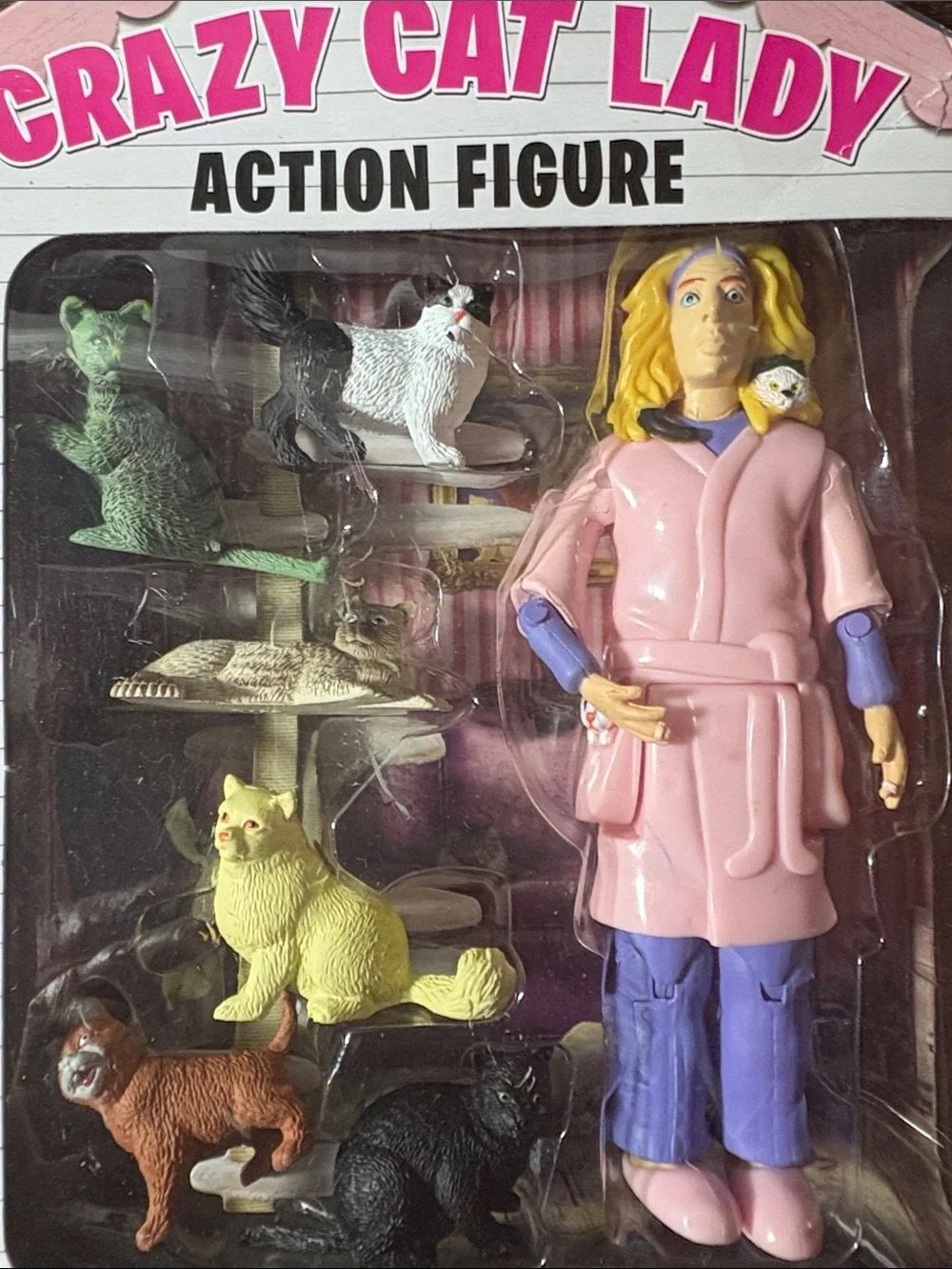 Crazy Cat Lady Action Figure - Pink
